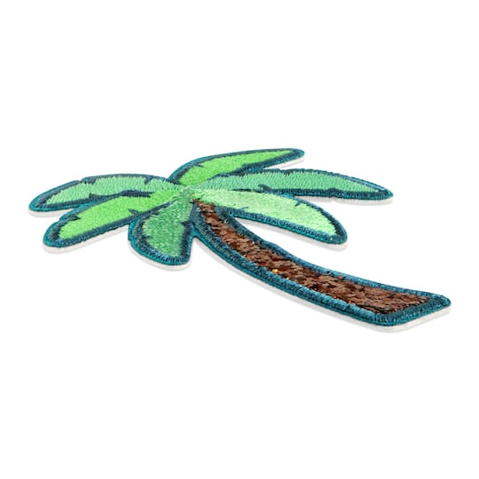 Palm Tree Embroidered Iron-On & Adhesive Patch by Make Market®